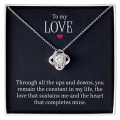 To My Love - Lov eKnot Necklace